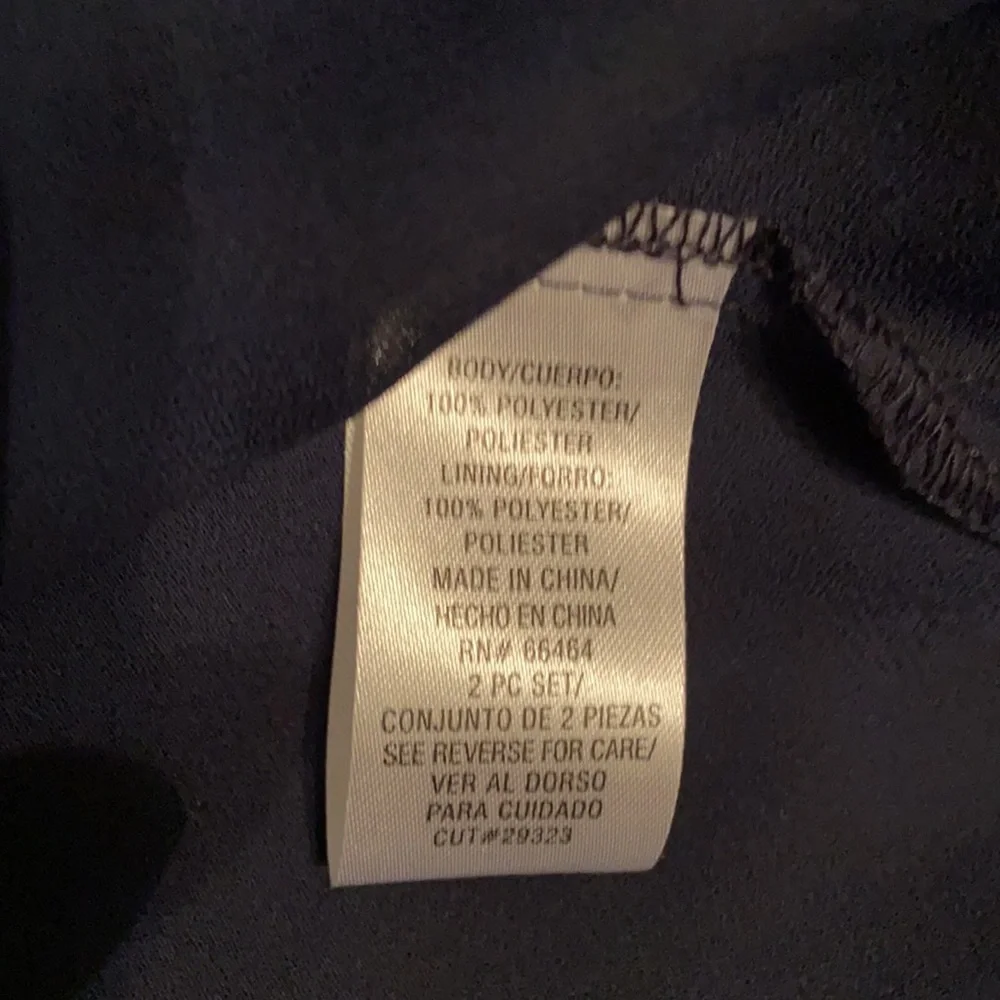 Navy Blue  Sleeveless Dress with Jacket - Jacket Dress - Picture 13 of 14